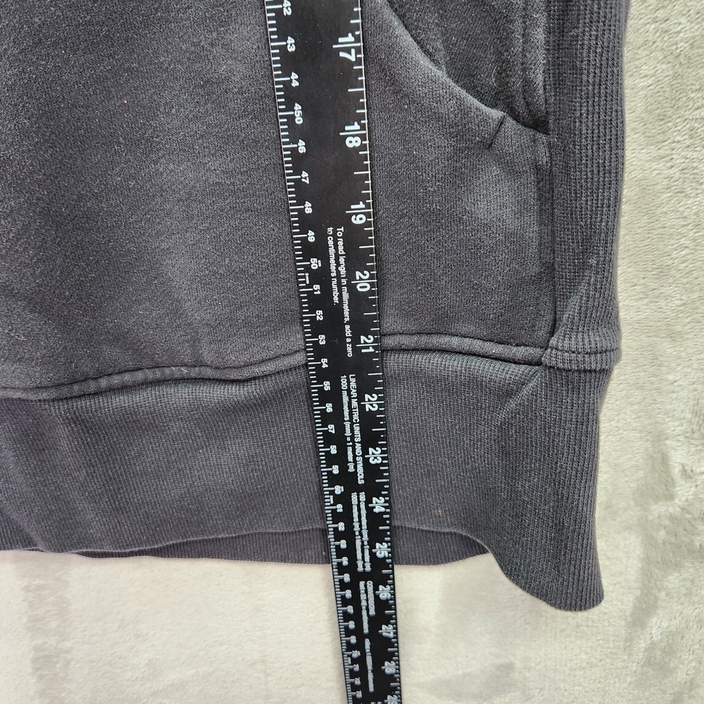 Lululemon Floral Flock Pullover Womens 10 Black Funnel Neck Sweatshirt Back Zip‎ - Picture 11 of 11